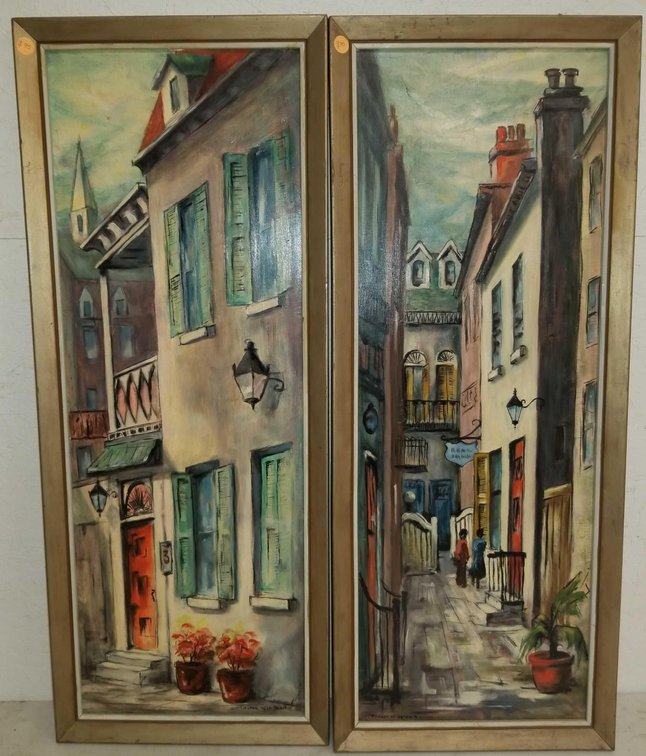 Two acrylic on board paintings 