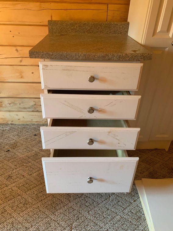 Two White Cabinets