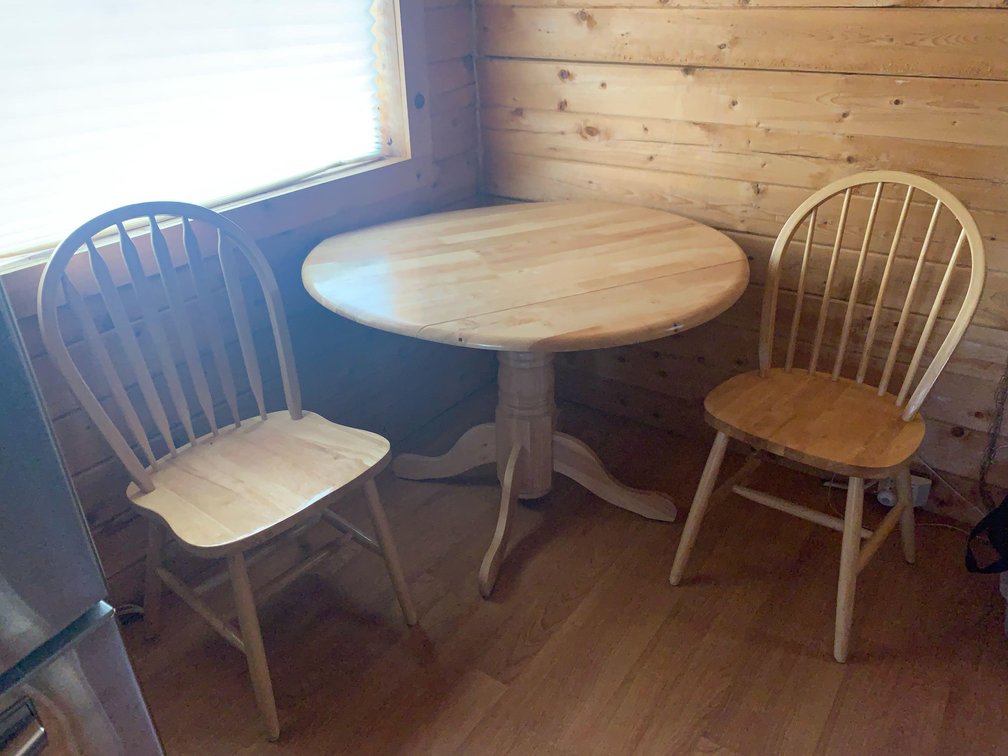 Wood Dining Table & 2 Chairs