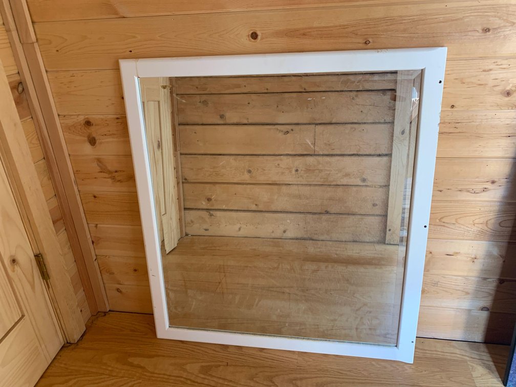  White Framed Mirror