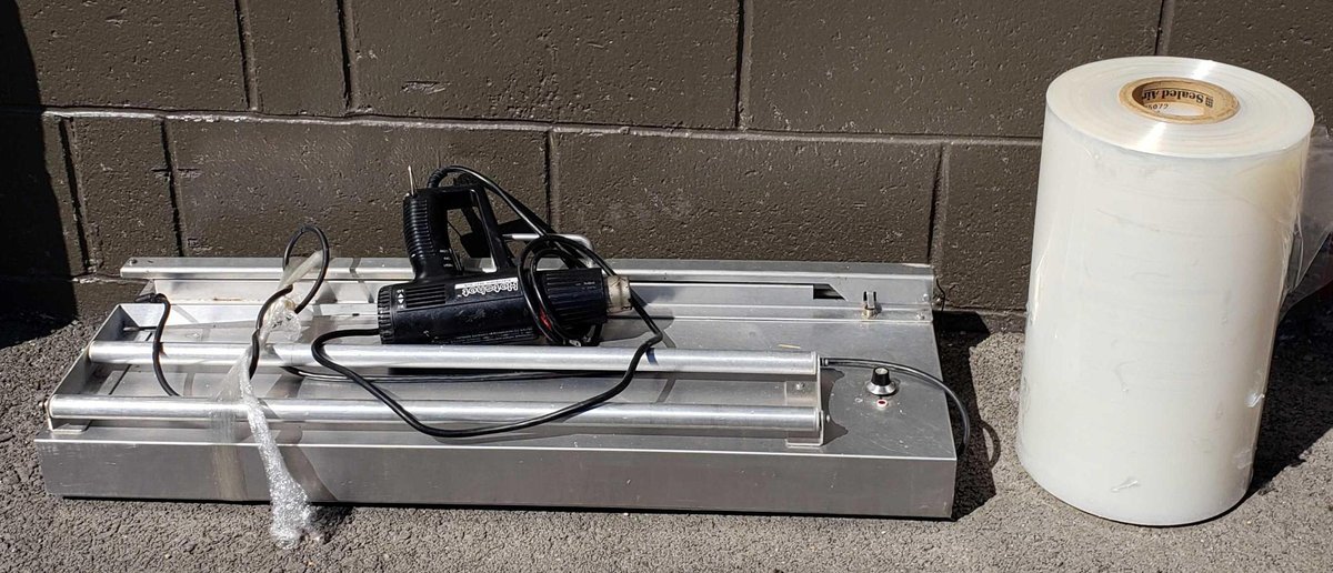 Commercial shrink wrap machine & HotShot heat gun