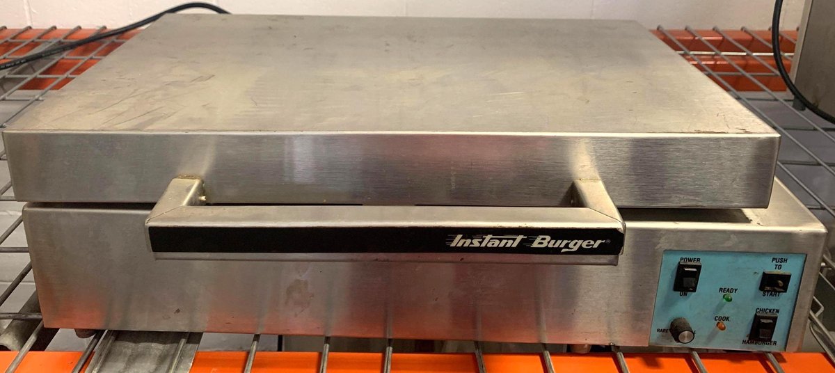 Smokaroma model A975 instant burger stainless steel countertop burger cooker  