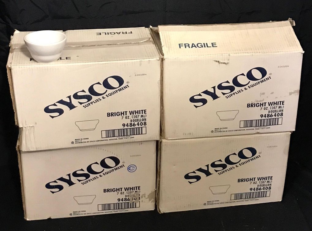 7oz Sysco bouillon soup bowls 