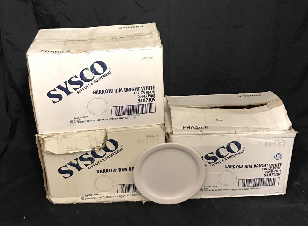 9” Sysco ceramic dinner plates