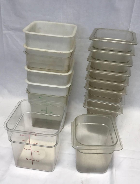 Commercial cold food containers