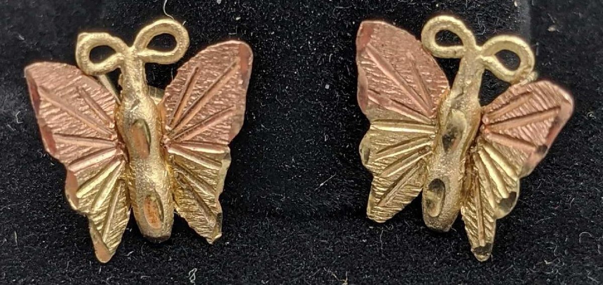 Black Hills Gold Butterfly Earrings