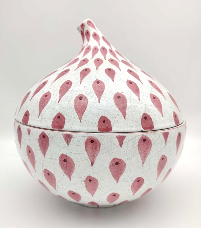 Gustavsberg Stig Lindberg Fajance Lidded Bowl 