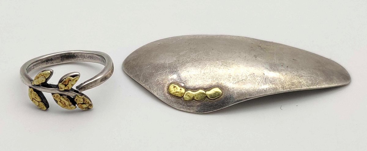 Gold Nugget Ring & Spoon