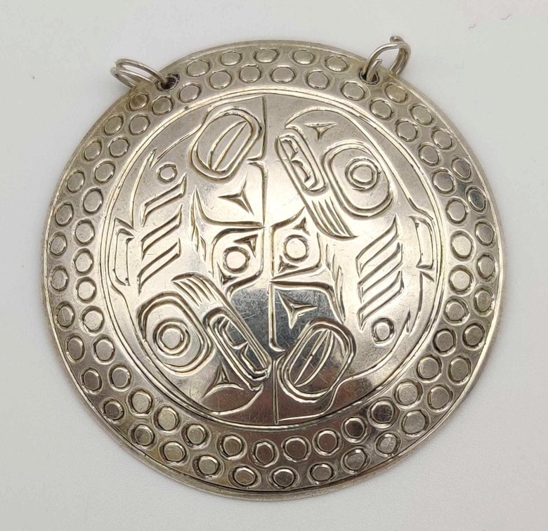 Tlingit Motif Sterling Silver Pendant 