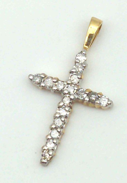 Fine Yellow Gold & Diamond Cross