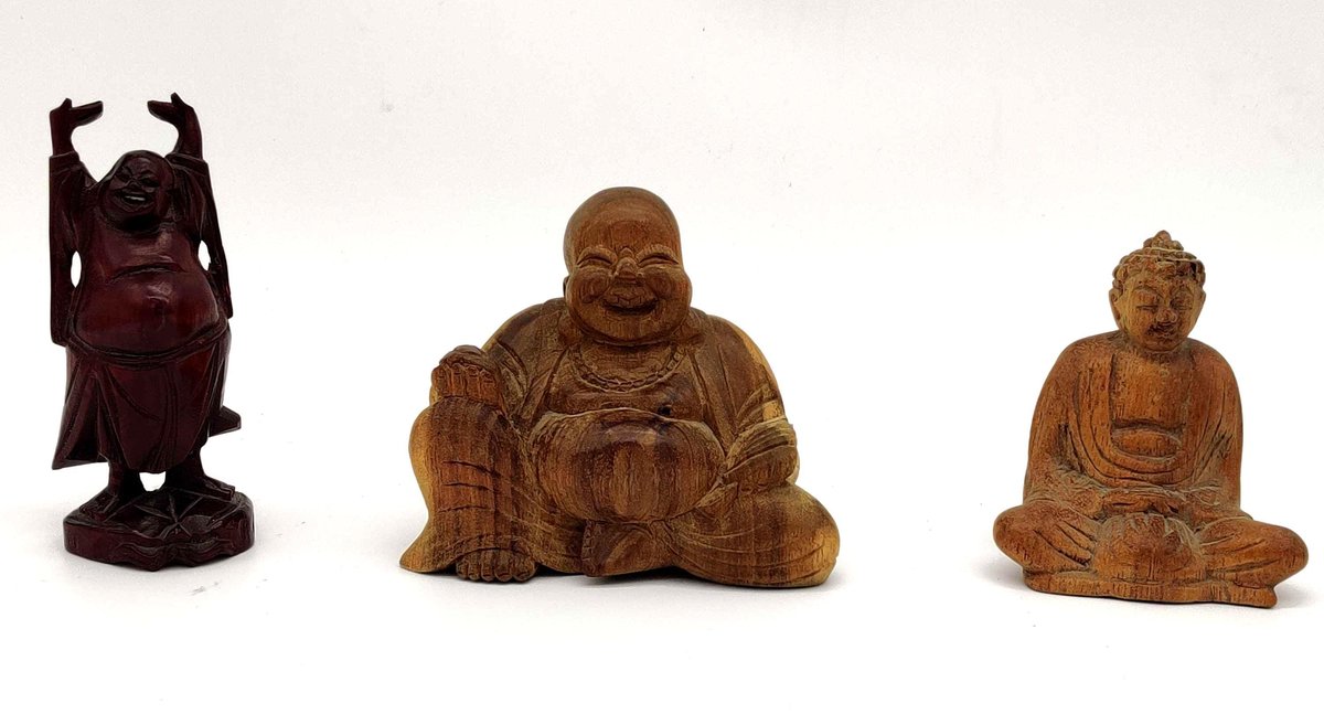 3 Buddha Figurines