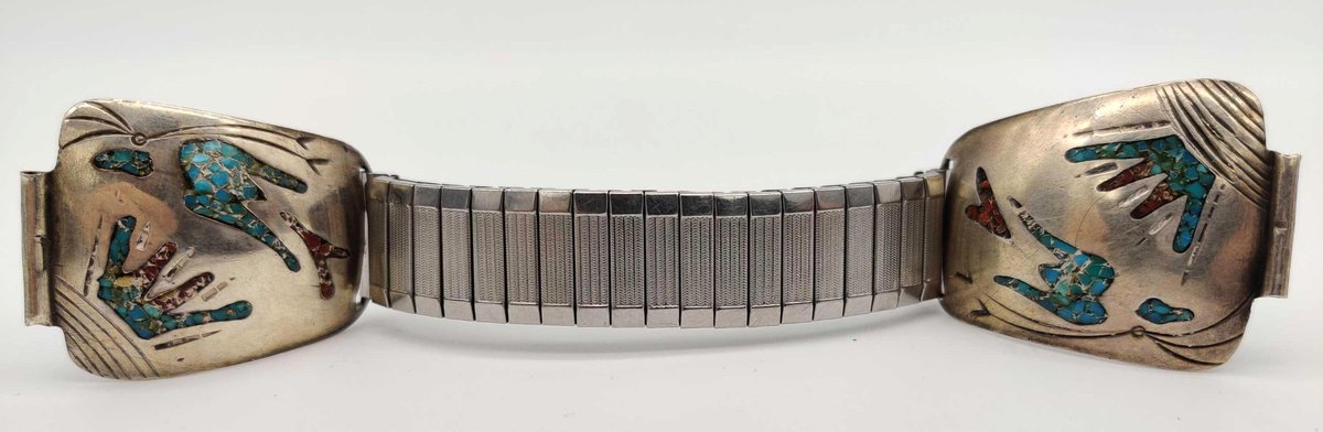 Southwest Sterling Silver Watch Band 