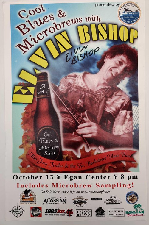 Signed Elvin Bishop Egan Center Concert Poster 