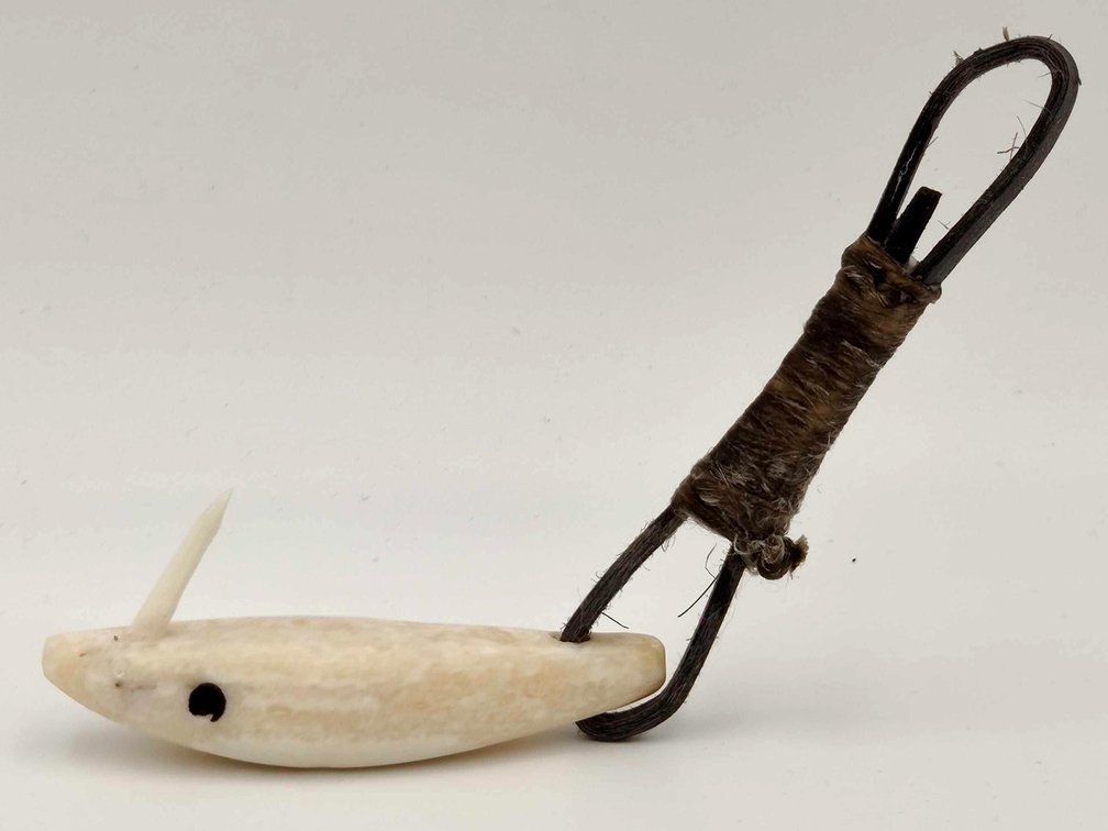 Contemporary Eskimo Ivory & Baleen Fishing Lure 