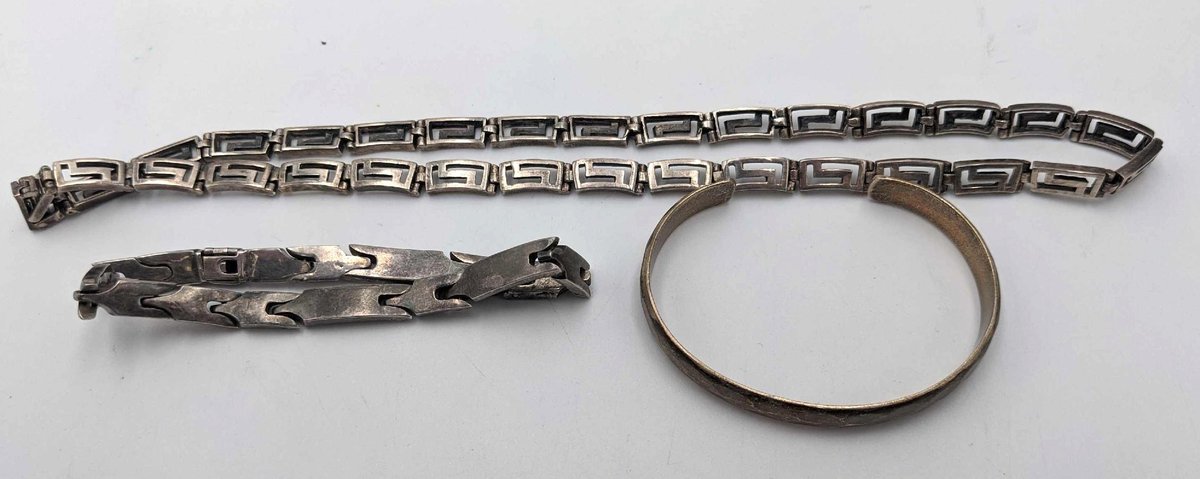 Sterling Silver Necklace & Two Bracelets