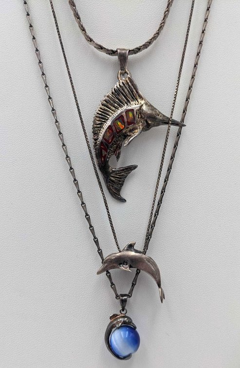 3 Steling Silver Necklaces/Pendants