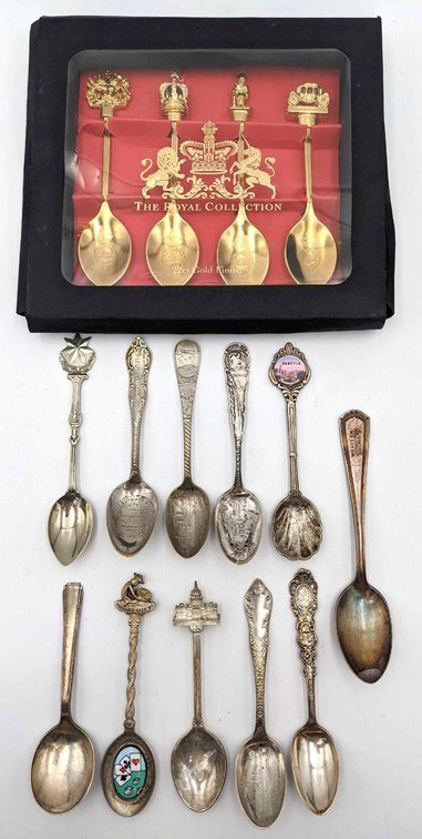 Gold & Silver Plated Souvenir Spoons