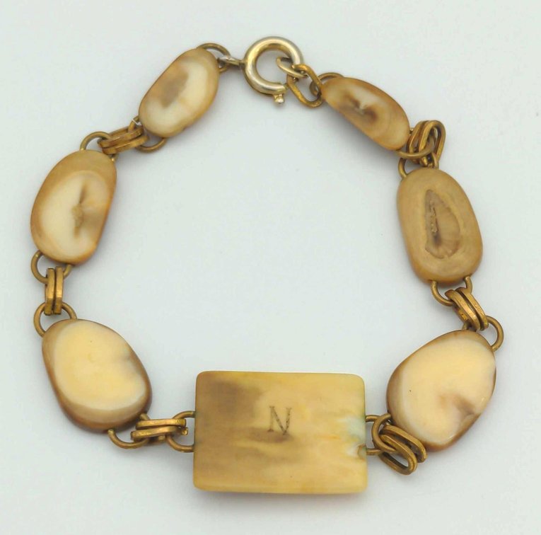 Fossilized Walrus Tooth Bracelet