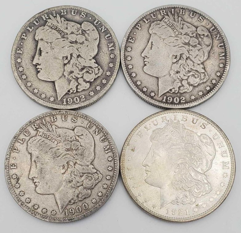 4x Morgan Silver Dollars 