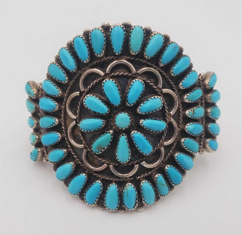 Sterling Silver & Turquoise Southwest Cuff 