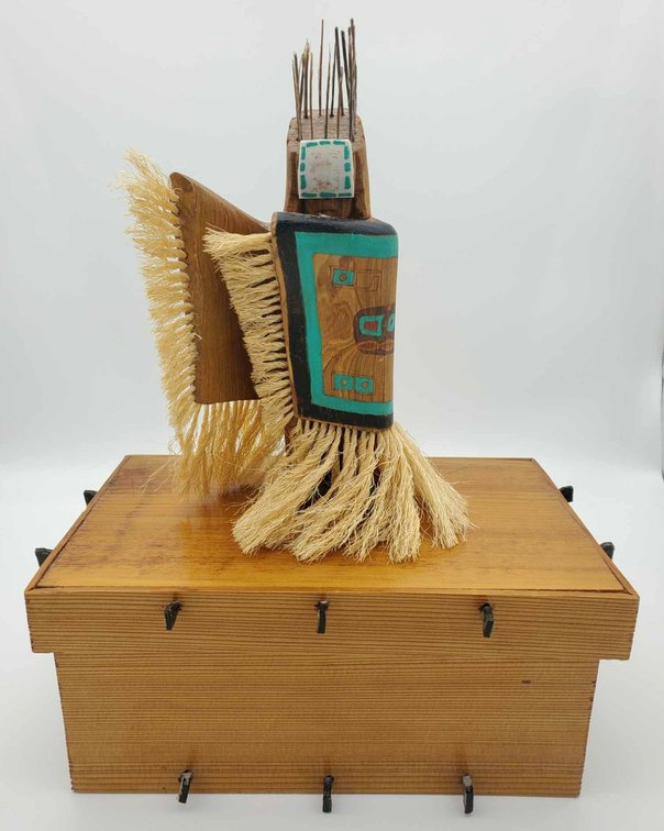 Haida Carved Yellow Cedar Boxed Doll 