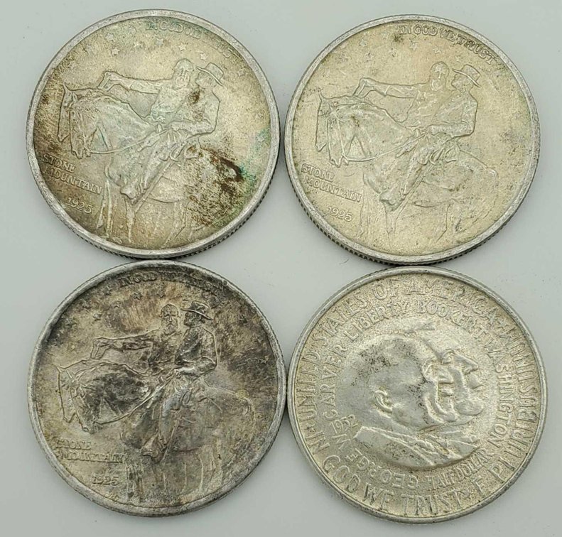 4x Commemorative Silver Half Dollars 