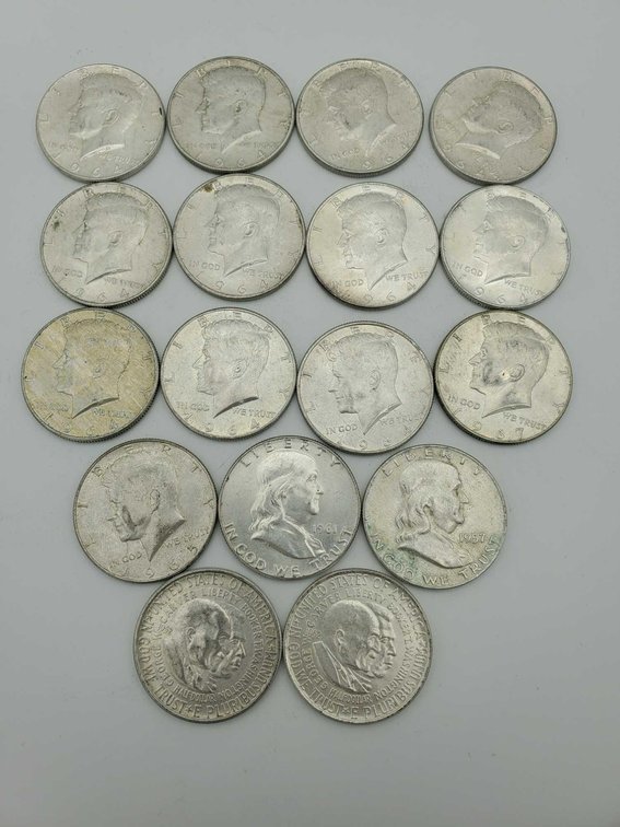 15x 90% Silver Half Dollars 