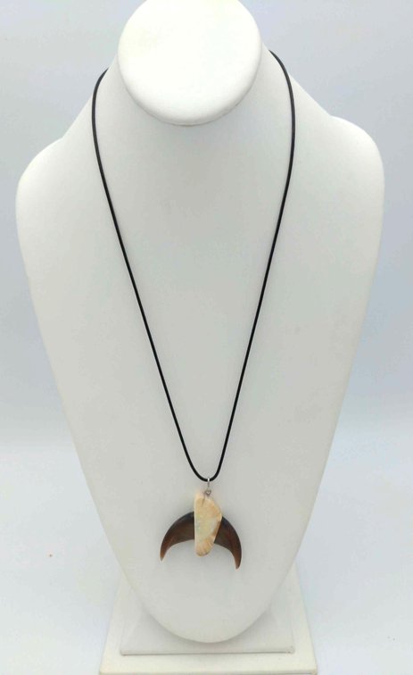 Fossilized Walrus Ivory & Bear Claw Necklace