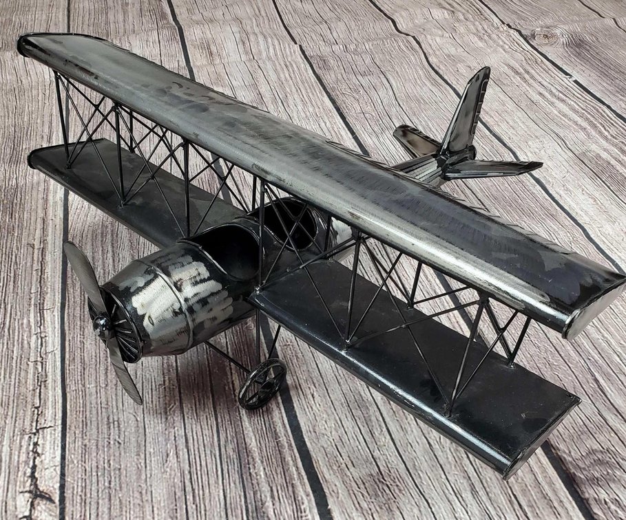 Large Metal Biplane 