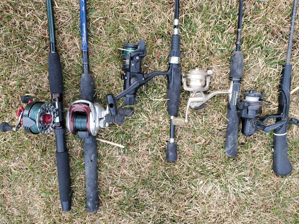 5x Trout Fishing Rods & Reels 