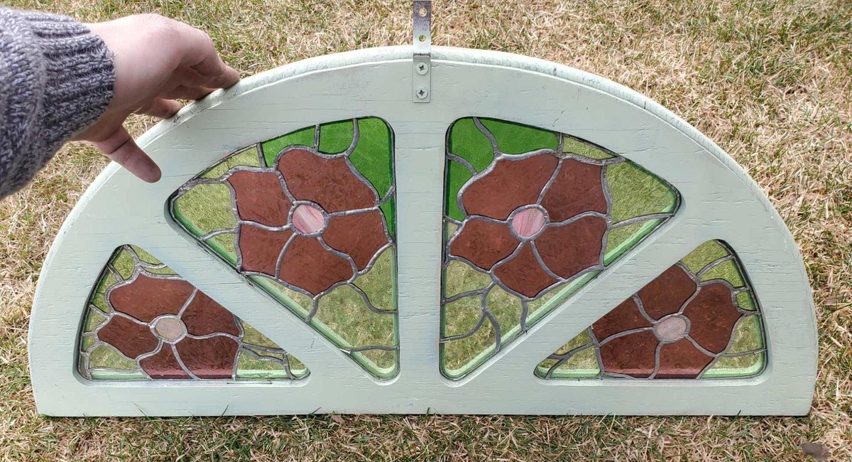 Stained Glass Arched Panel