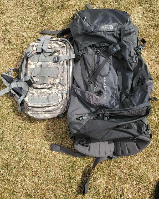 Northface El Lobo 75 Pack & Camo Backpack 