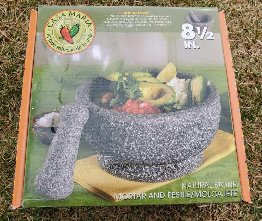 8.5" Natural Stone Mortar & Pestle 