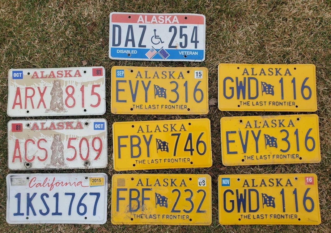Group of License Plates 