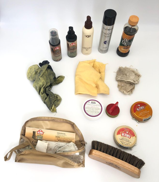 Assorted Shoe Polishing Supplies