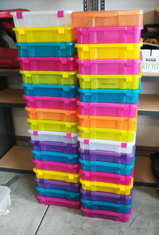 34 Colorful Bins