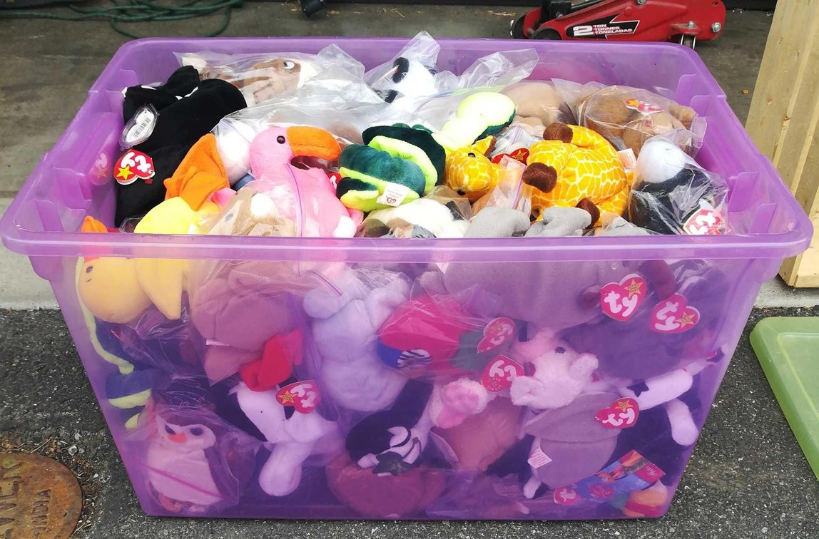 Tote of Beanie Babies