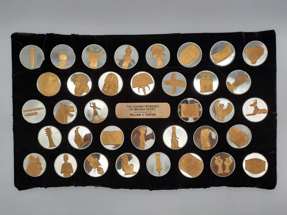 36x Egyptian Sterling Silver Medallions