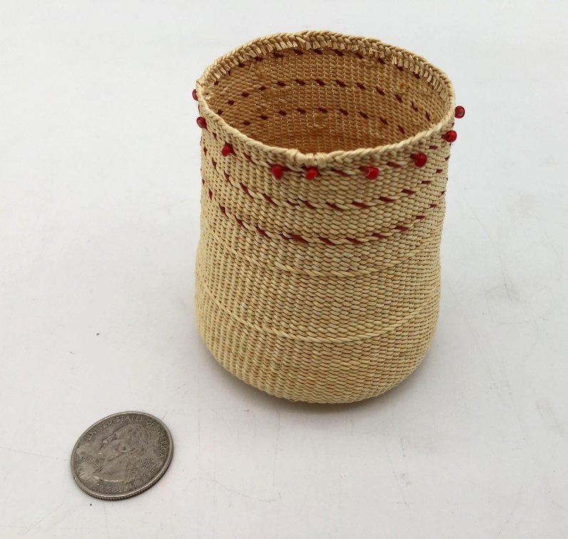 Small Alaska Native Twined Basket 