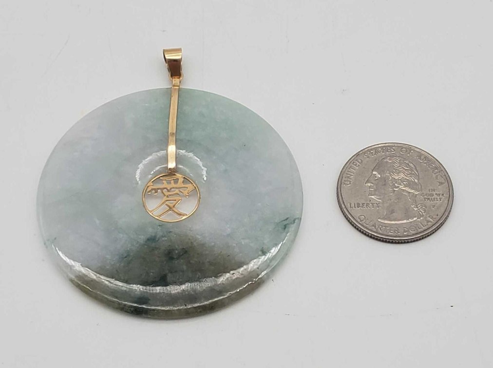 14K Gold & Jadeite Pendant