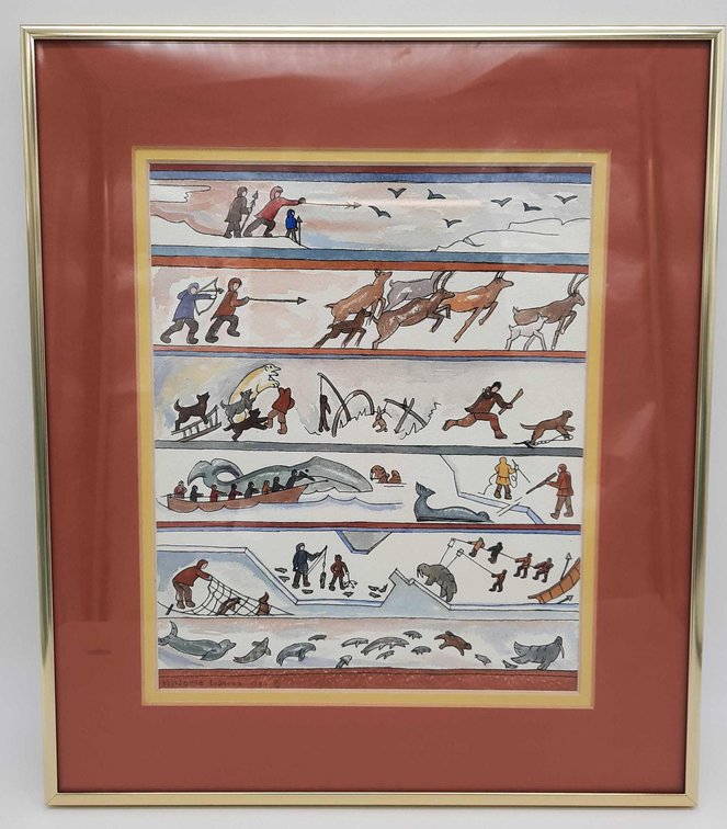 Marjorie Leavens Original Pen & Watercolor Painting