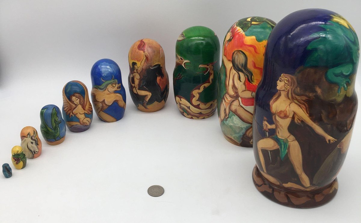 10x Fantasy Nesting Dolls