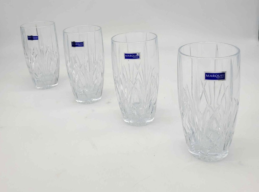 4x Waterford Brookside Pattern Crystal Glasses 