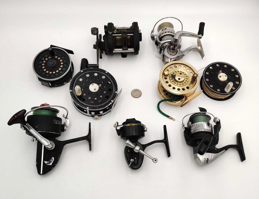9x Assorted Fishing Reels 