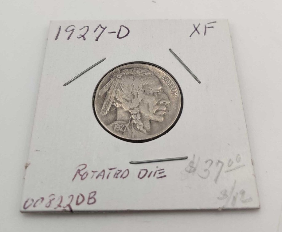 1927-D Buffalo Nickel w/Rotated Die 