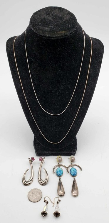 8x Sterling Silver Jewelry Pieces