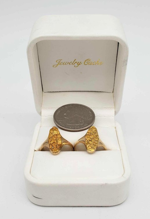 2x 10K Gold Nugget Rings