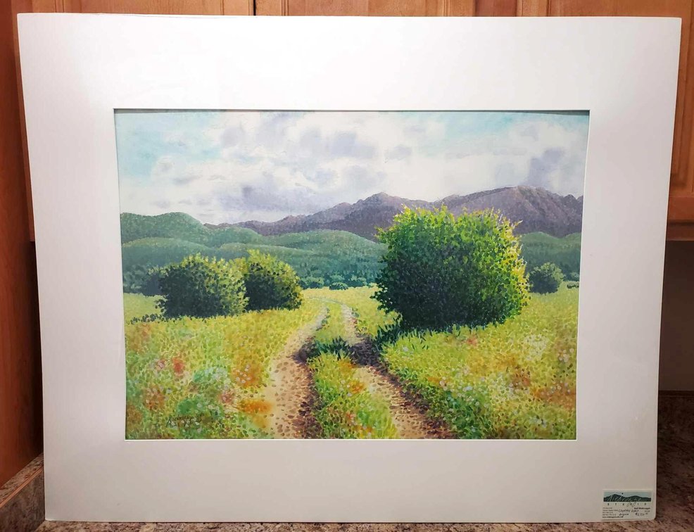 Gail Niebrugge "Country Road" Original Mixed Media Painting 