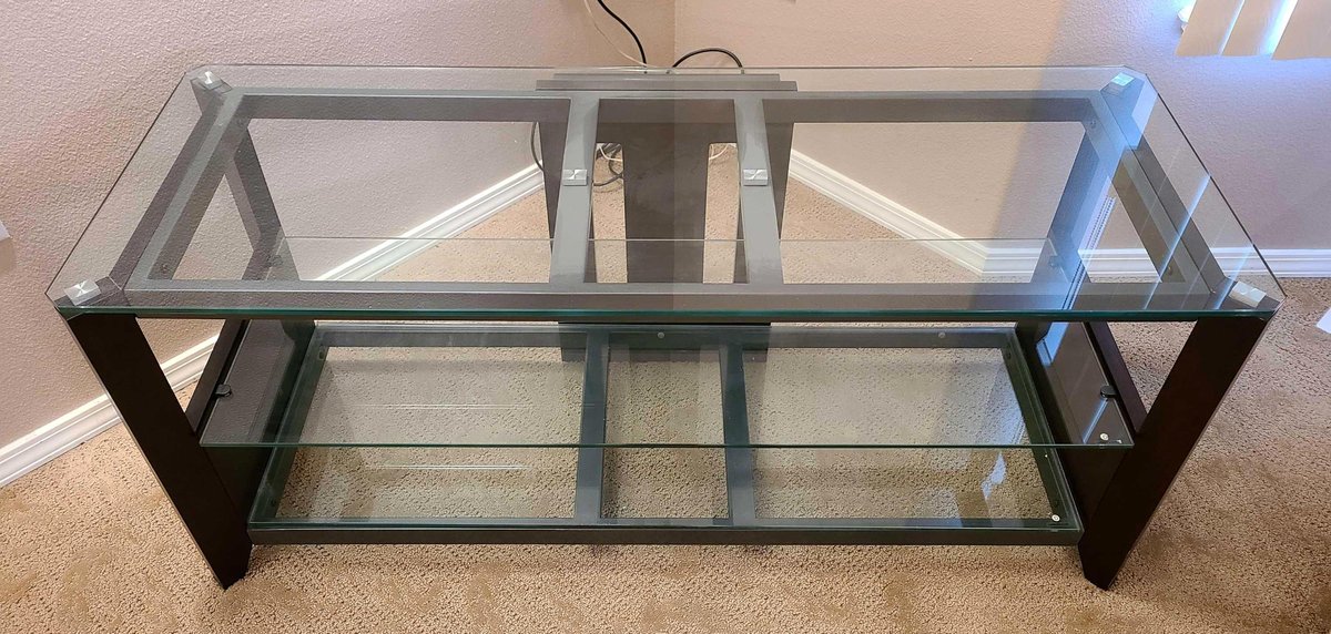 Wood & Glass TV Stand