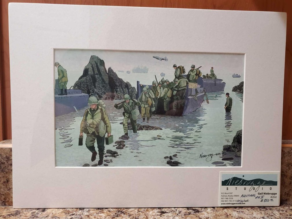 Gail Niebrugge "Aleutians, World War II" Original Painting